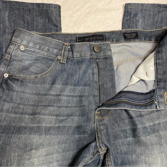 28inseam Paper Denim & Cloth Jeans 34 Waist Slim Straight DarkWash Tailored NICE - Picture 9 of 11
